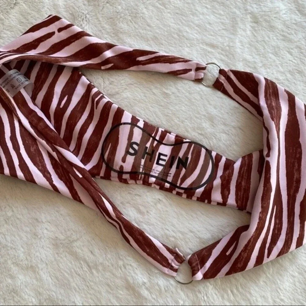 NEW, SHEIN,‎ Striped Ring Link Bikini Bottom